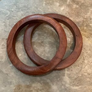 Wooden bangle bracelets